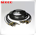 Black Outdoor Armored Fiber Patch Cord FTTH SC/LC/FC/ST Simplex Fiber Count