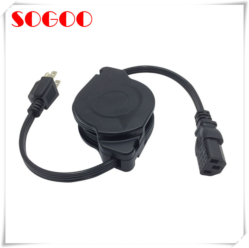 Custom Length Retractable Power Cord / Power Cable Assembly For Hair