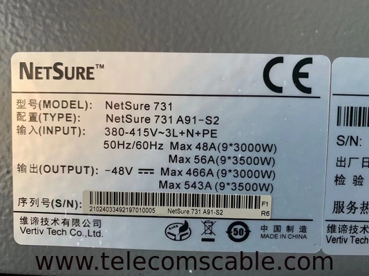 Vertiv Emerson Power Rack Power System Netsure 731A91-S2 48/450A With VERTIV R48-3000e3