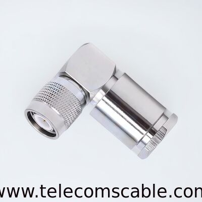 TNC Male Right Angle Connector For LMR400 / RG8U Cable | 90 Degree RF Coaxial Connector