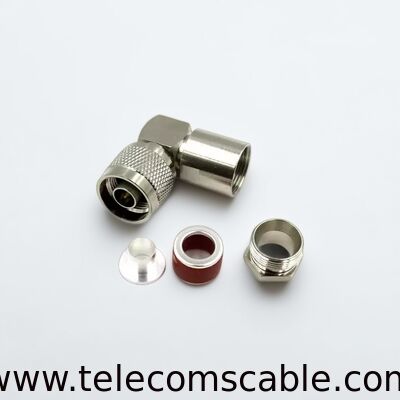 N Male right angle Connector for RG8U/LMR400 | Right Angle RF Coaxial Connector