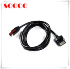 Y Splitter DB44 To 24v Powered Male Usb Cable 1.5A PVC Jacket Black Color