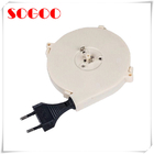1.8m Retractable Power Cord , Coiled AC Power Cord AU/US/EU/UK Plug