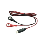 USB 3.1 Type C to medical snap cable with 2 4.0mm electrode snap lead wire for electrode pad