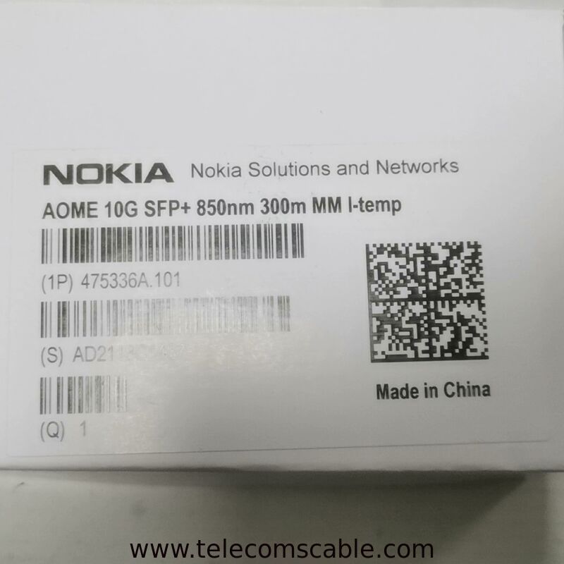 Original NOKIA 475336A.101 AOME 10G SFP+ 850nm 300m MM Itemp Transceiver