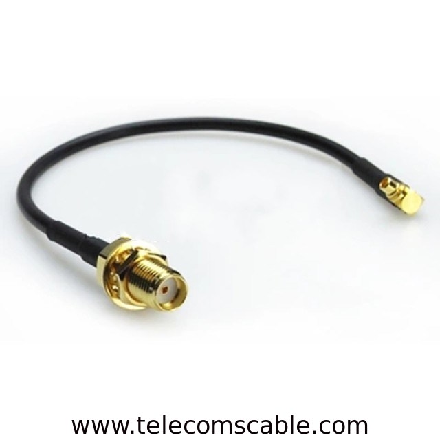 Low Loss Coaxial RF Jumper Cable 50ohm Mmcx Male Straight To Sma Female