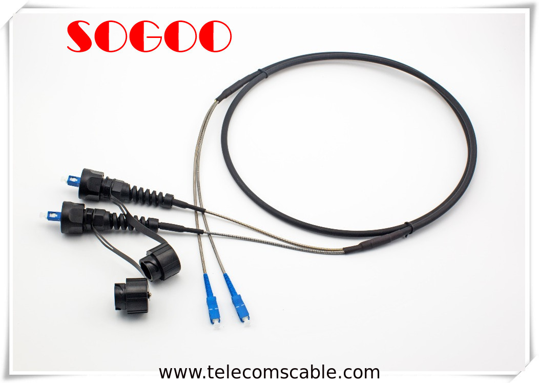 Armoured CPRI Fiber Cable PDLC-DLC Connector Waterproof Patch Cord