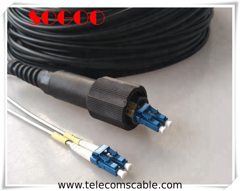 Lc Field Tactical Fiber Optic Cable Waterproof Pigtail Outdoor Patch Cord Cable