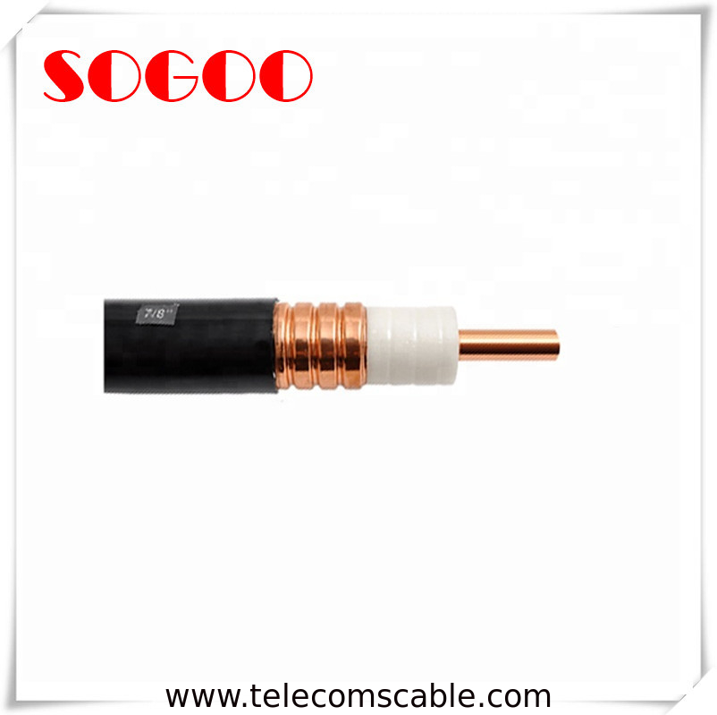 Super Flexible 7/8'' Rf Cable 50 Ohms / Helical Corrugated Coaxial Feeder Cable