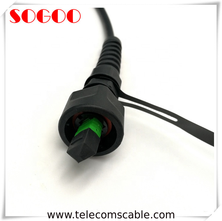 ODVA MPO Fiber Optic  Cable , Fiber Optical Cable 12 Core MPO Trunk Cable