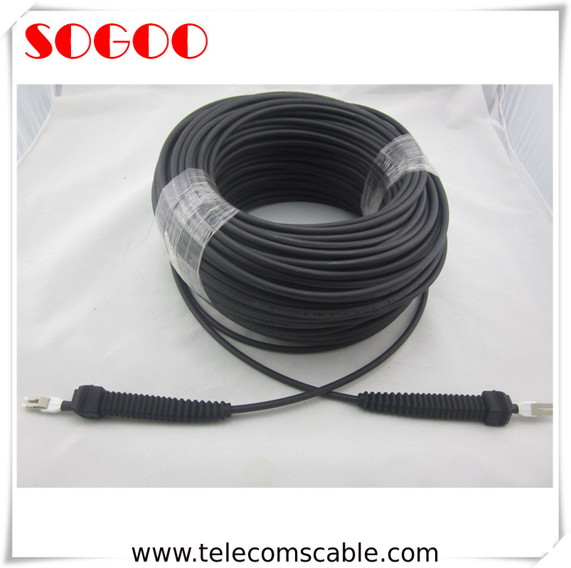 NSN Boot FTTA Cable Armored CPRI Fiber Cable 2 Fibers LC / UPC 50m Multi Mode 50 / 125