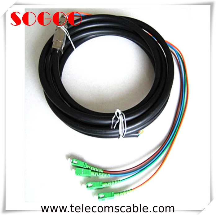 5G Waterproof Fiber Optic Cable With SC UPC Connector With Good Stability