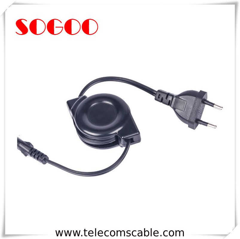 2 Pin Retractable Cable Assembly Reel Cord Coil For Hair Dryer Hair Salon