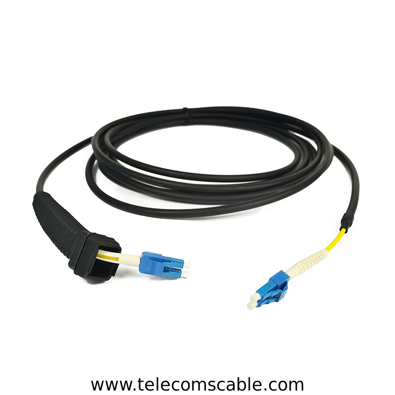 5.0mm Duplex LC CPRI Outdoor Fiber Optic Cable with NSN boot