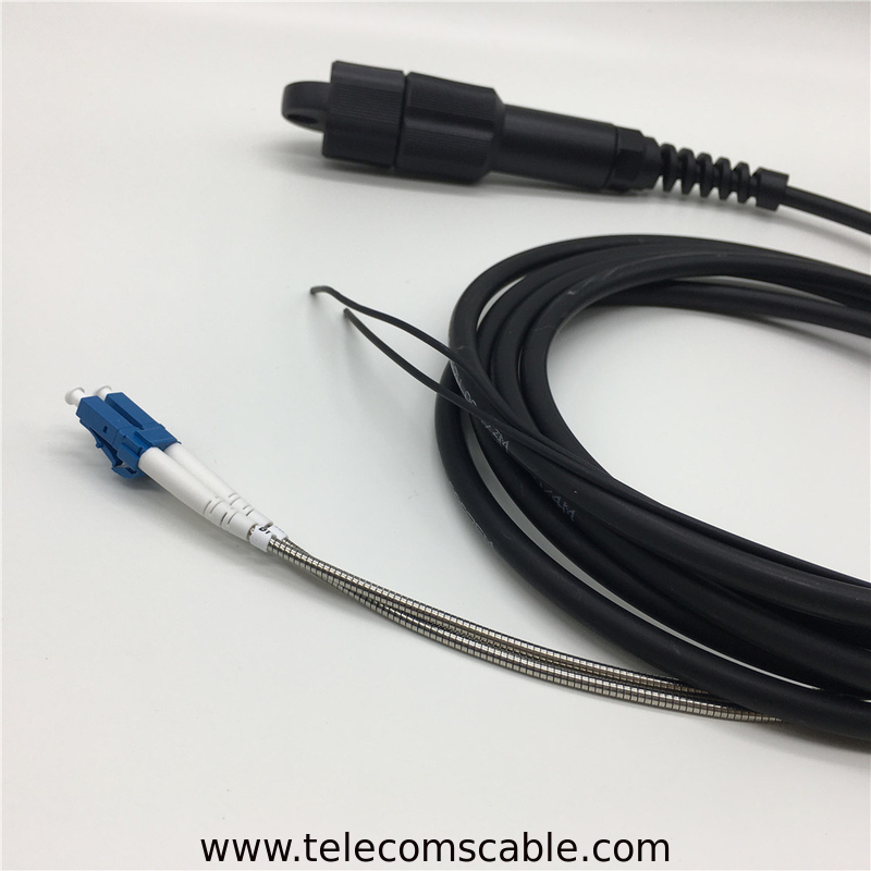 Outdoor Duplex Fiber Opitc Patch Cord PDLC-DLC Waterproof Single Mode