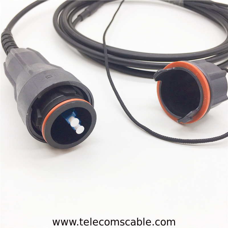 Fiber Optic Armored Patch Cable 2 Core FullAXS To LC IP 67 Waterproof Jumpers