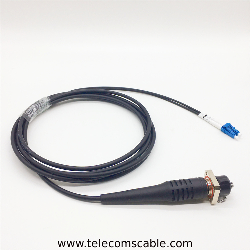 ODC to LC Fiber Patch Cord Dust Proof , 2 Core Armoured Fiber Optic patch cable Gyfjh