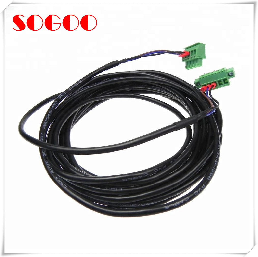 Black And Round PB 5 Pin Connector / Electrical Power Cable Assembly For Metro
