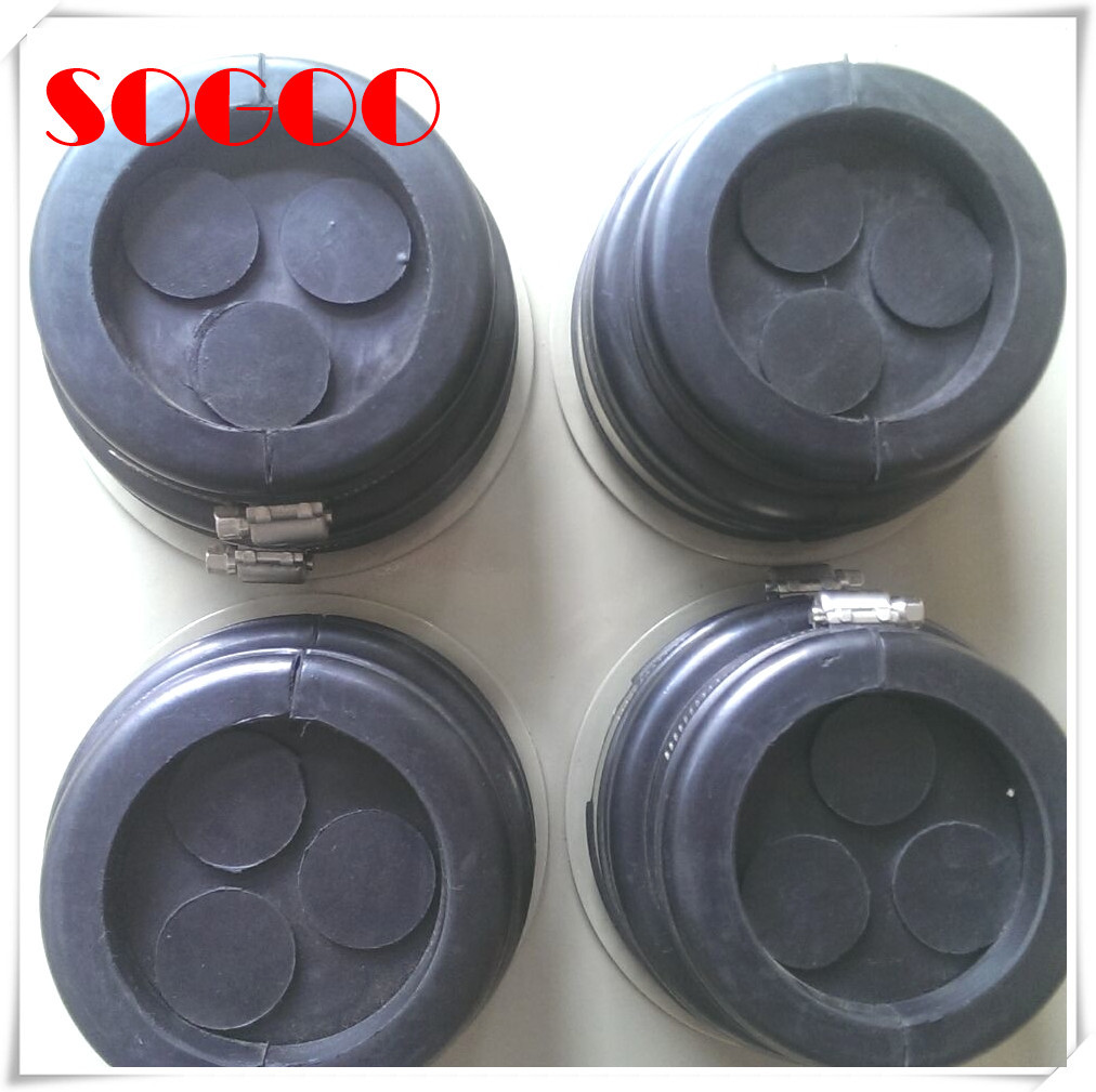 Black Rubber Seal Cable Entry Plate Aluminum Alloy Wall Entry For Tower