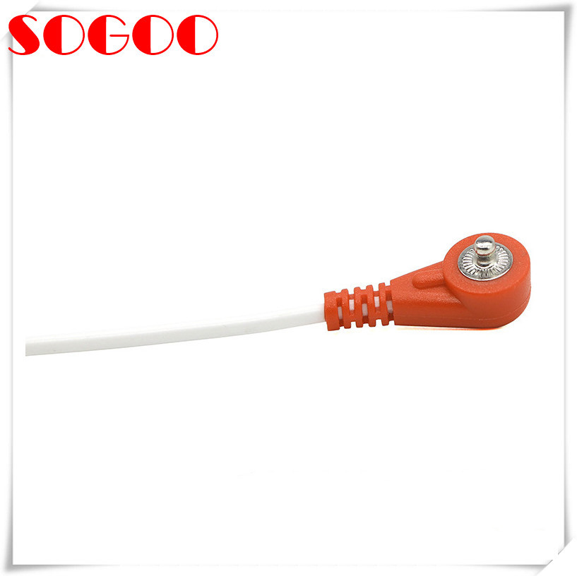 Micro 4.0mm Electrode Lead Cable Customized Length Snap Button Lead