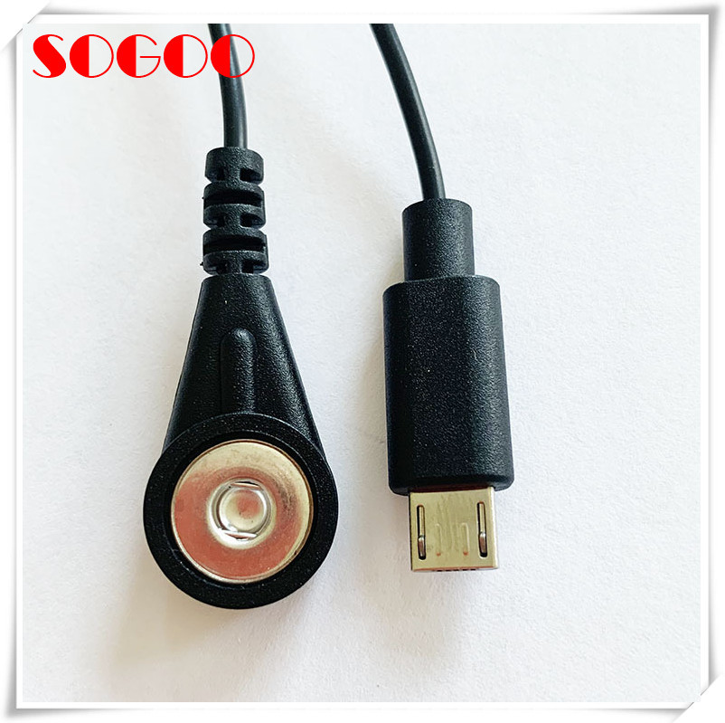 Micro Male 2 In 1 Ecg Electrode Lead Cable Medical Connector Custom