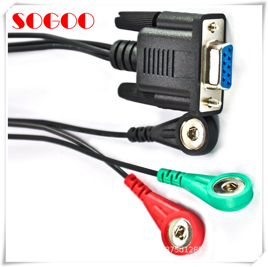 Safe plug snap connector tens unit lead wire, snap electrode cable