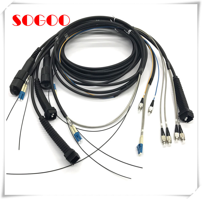 CPRI Armored Fiber Patch Cord Ftta Jumper With Nokia Nsn Boots 90 Degree