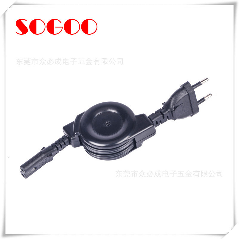2 Pin Retractable Cable Assembly Reel Cord Coil For Hair Dryer Hair Salon