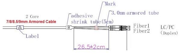 CPRI LC-CPRI LC CPRI Fiber Cable 7.0 Mm Diameter armoured branch For ...