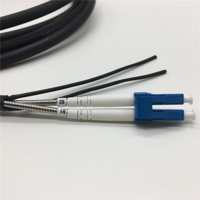 100m Optical Cable Assembly / DLC / DLC / GYFJH / 2 Core Outdoor Protected Branch Cable